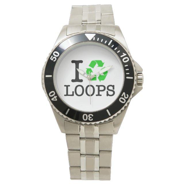 Reloj De Pulsera Reciclar bucles (Anverso)