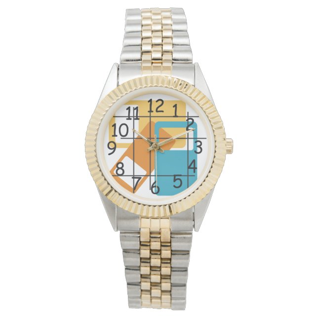 Reloj De Pulsera Rectángulos de cuadrícula (Anverso)