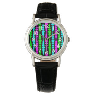 Reloj De Pulsera Rectángulos Neon Modern