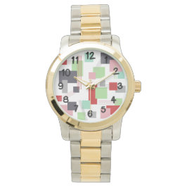 Reloj De Pulsera Rectángulos y líneas abstractos