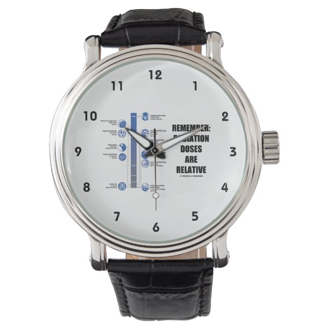 Reloj De Pulsera Recuerde: Las Dosis De Radiación Son Física Relati (Anverso)