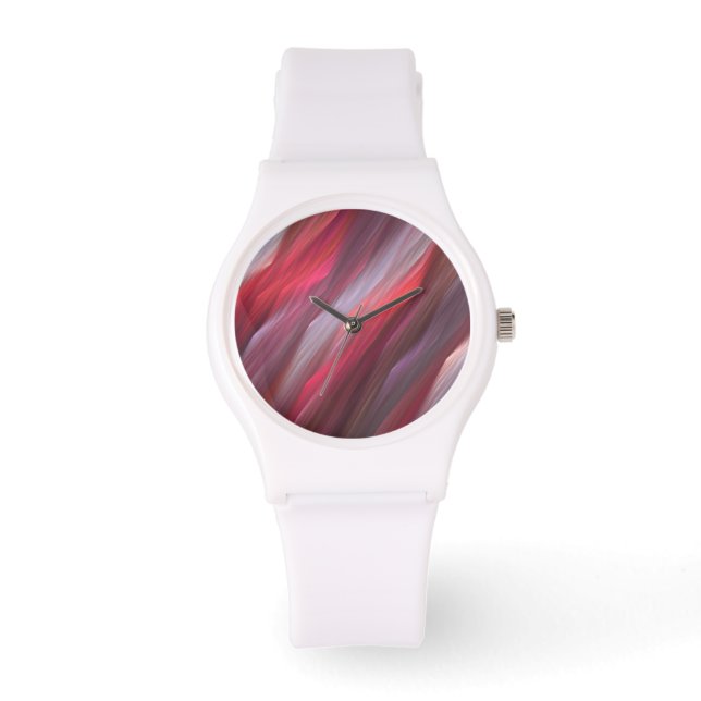 Reloj De Pulsera Red Abstract Fractal Watch (Anverso)