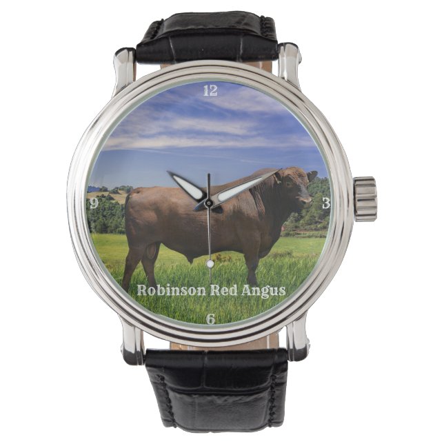 Reloj De Pulsera Red Angus Bull (Anverso)