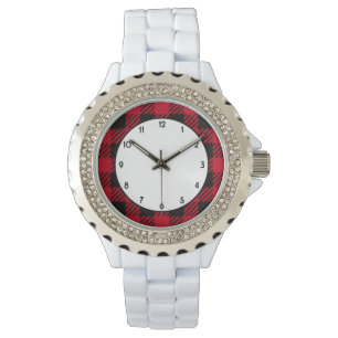 Reloj De Pulsera Red Buffalo Plaid