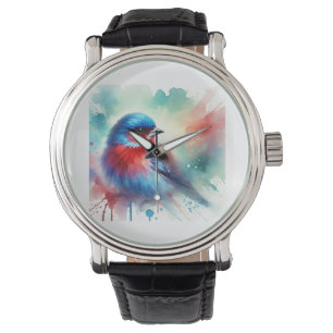 Reloj De Pulsera Red Cheeked Cordon Bleu 210824AREF114 - Watercolor