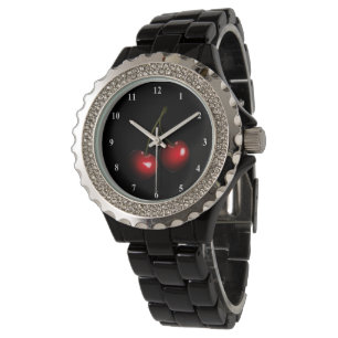 Reloj De Pulsera Red Cherries Black Watch