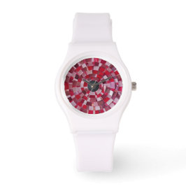 Reloj De Pulsera red flower design
