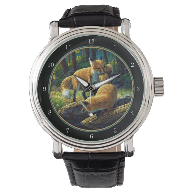 Reloj De Pulsera Red Fox Pups (Anverso)