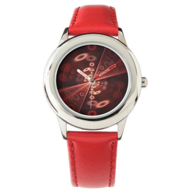 Reloj De Pulsera Red Fractal Watch (Anverso)