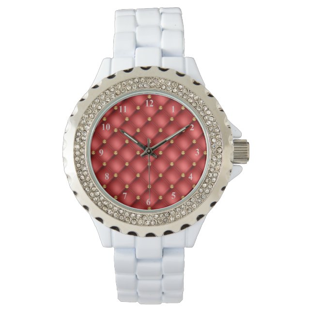 Reloj De Pulsera Red Gold Diamonts Tufted Watch (Anverso)
