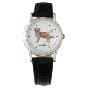 Reloj De Pulsera Red Golden Retriever Cute Dog con nombre personali