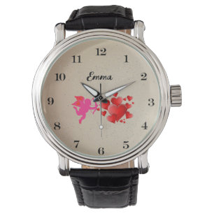 Reloj De Pulsera Red heart romantic wallpaper