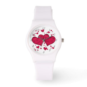 Reloj De Pulsera Red Hearts Watch