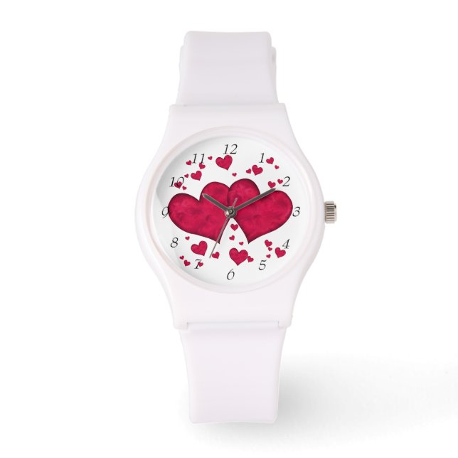 Reloj De Pulsera Red Hearts Watch (Anverso)