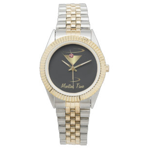 Reloj De Pulsera Red Jewel Gold Metallic-Time para Martini