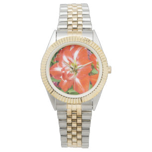 Reloj De Pulsera Red Lily Delights,