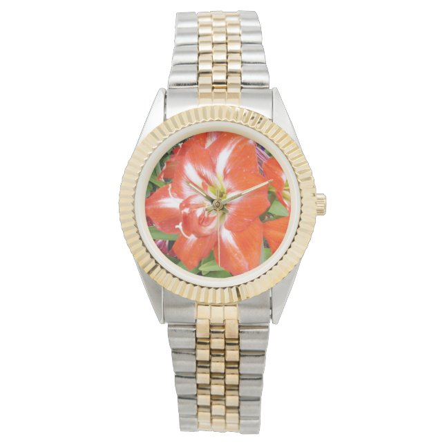 Reloj De Pulsera Red Lily Delights, (Anverso)