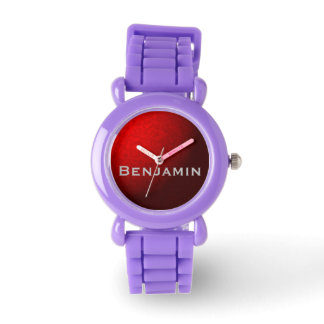 Reloj De Pulsera Red Metallic y Purpurina Watch con nombre