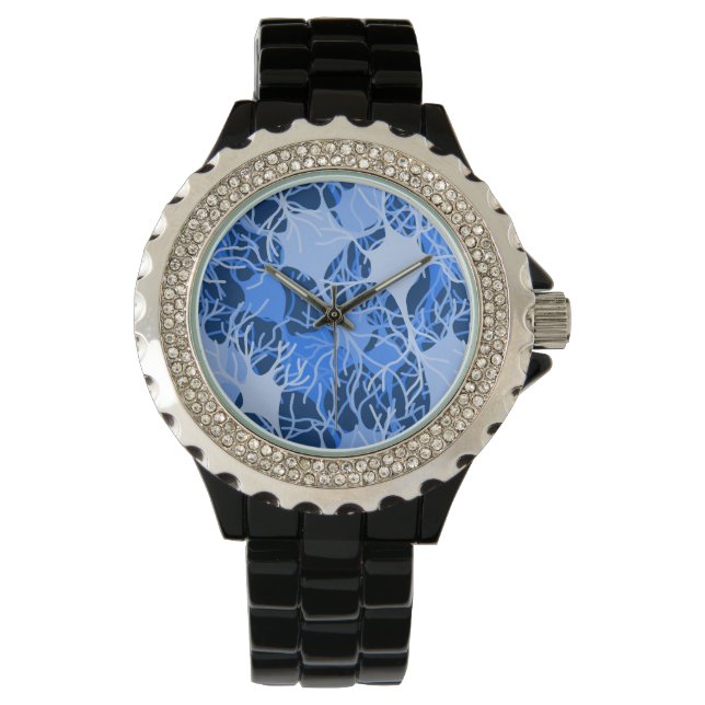 Reloj De Pulsera Red Neuronal Neuronas Azules (Anverso)