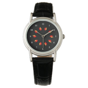 Reloj De Pulsera Red, oro y Black Mandala Watch