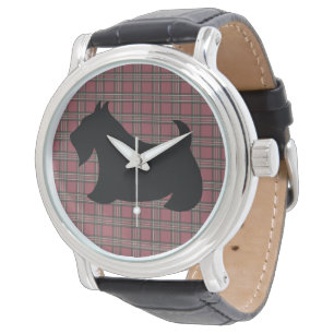 Reloj De Pulsera Red Plaid Black Scottish Territorial Watch