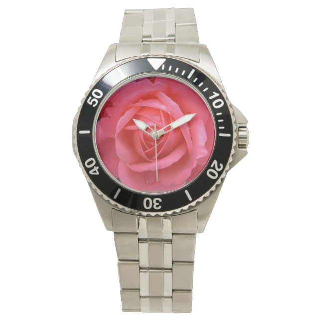 Reloj De Pulsera Red Rose Watch Romántica Pink Rose Wriches Watches (Anverso)