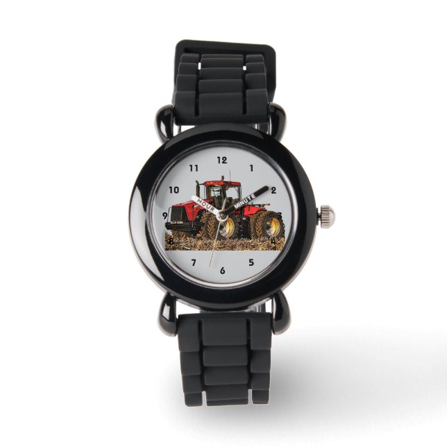 Reloj De Pulsera Red Tractor Farming Ripper Farmer Equipment Kids (Anverso)