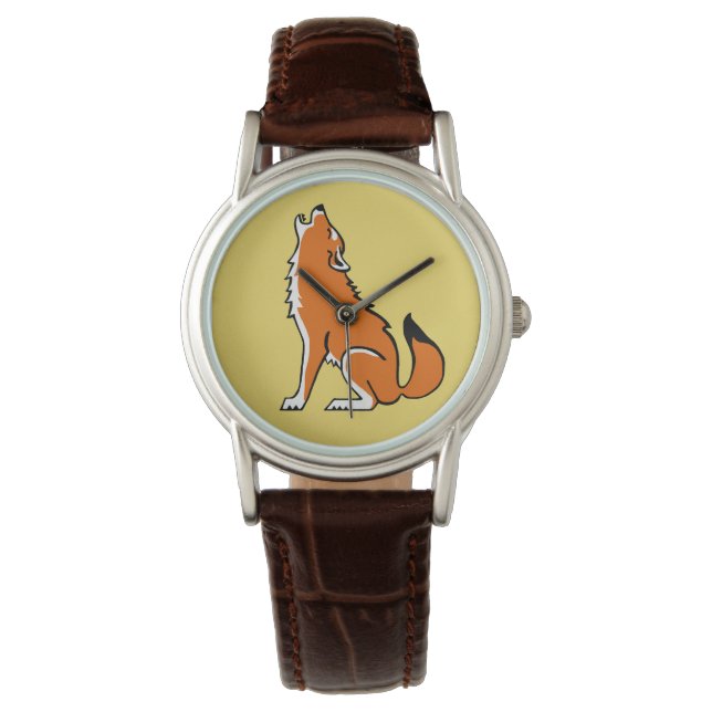 Reloj De Pulsera - Red WOLF - Vida silvestre - amarillo - (Anverso)