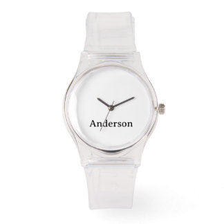 Reloj De Pulsera Reemplazar Texto Correa de Silicona Transparente