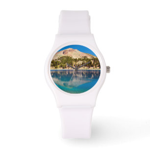Reloj De Pulsera Reflejos en el lago Helen, Lassen Volcánico