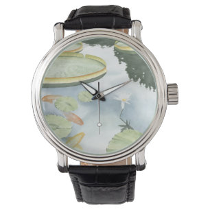 Reloj De Pulsera Reflexión de la charca de Koi con los pescados y