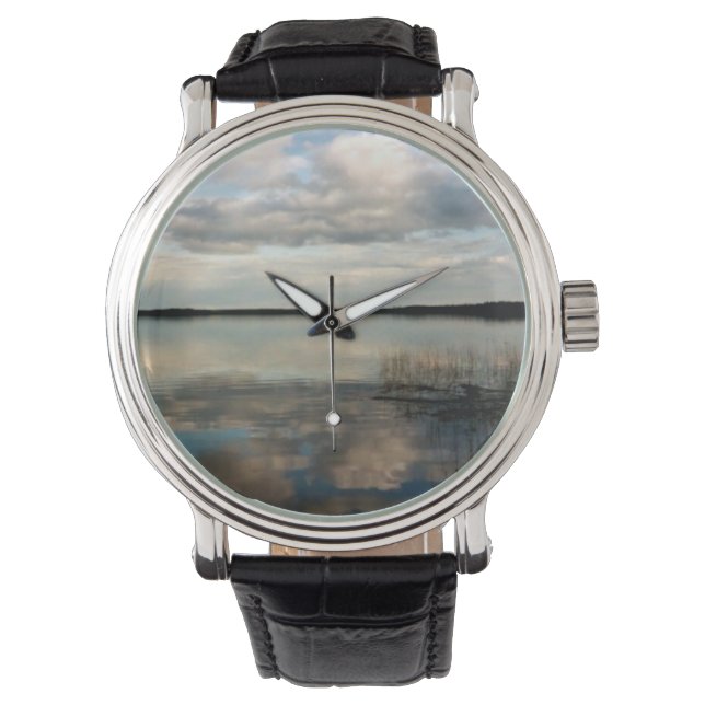 Reloj De Pulsera Reflexión sobre el lago de Finlandia (Anverso)