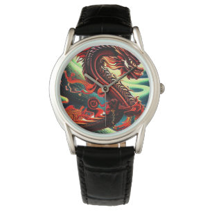 RELOJ DE PULSERA REFRIGERADOR DE FRASCO DE DRAGÓN ASIÁTICO