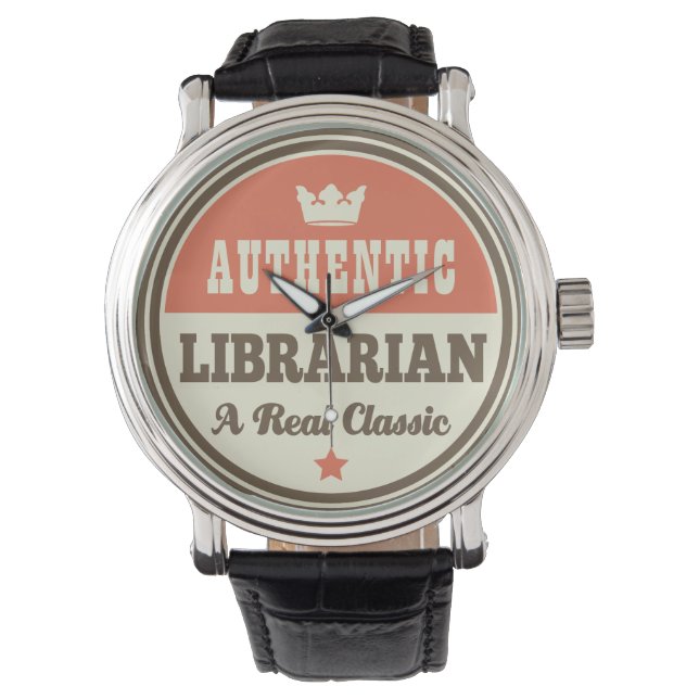Reloj De Pulsera Regalo bibliotecario auténtico (gracioso) (Anverso)