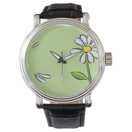 Reloj De Pulsera Regalo de amigo de Dios, margarita sobre verde, re