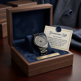 Reloj De Pulsera Regalo de boda personalizado para padrinos Luxury
