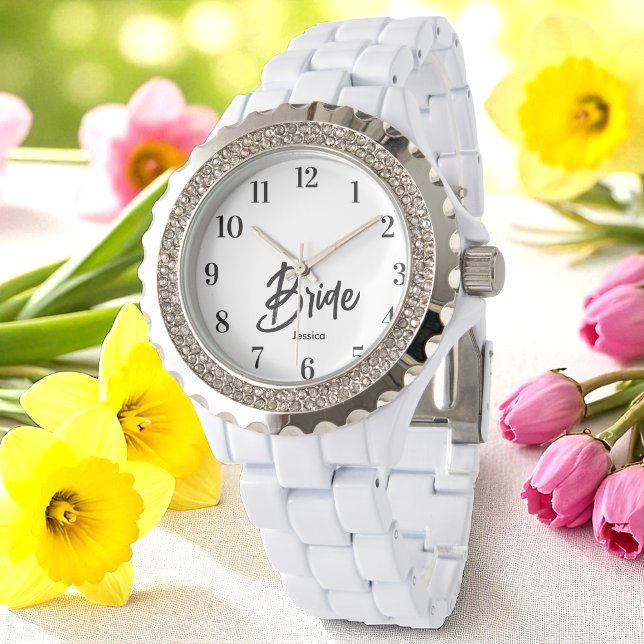 Reloj De Pulsera Regalo de bodas negro blanco novia luna de miel (Subido por el creador)
