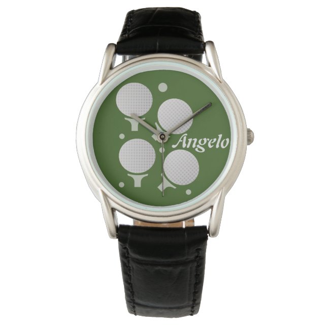 Reloj De Pulsera Regalo de bola de gradiente de golf y tee para hom (Anverso)