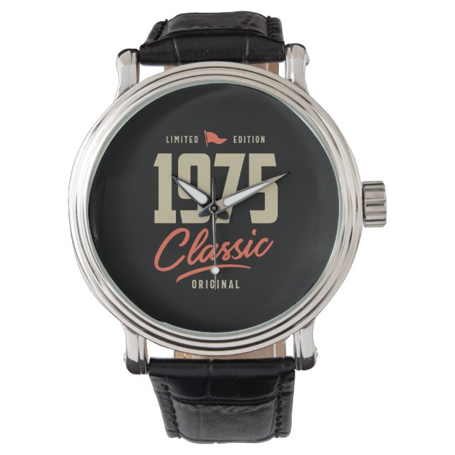 Reloj De Pulsera Regalo de cumpleaños clásico de 1975 (Anverso)
