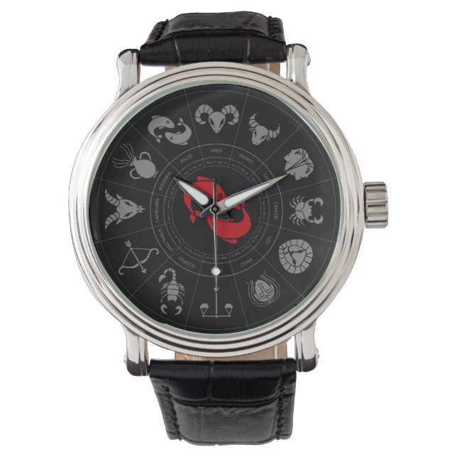 Reloj De Pulsera Regalo de cumpleaños de Pisces Zodiac (Anverso)