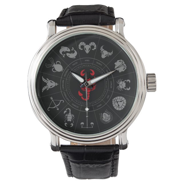Reloj De Pulsera Regalo de cumpleaños de Scorpio Zodiac (Anverso)