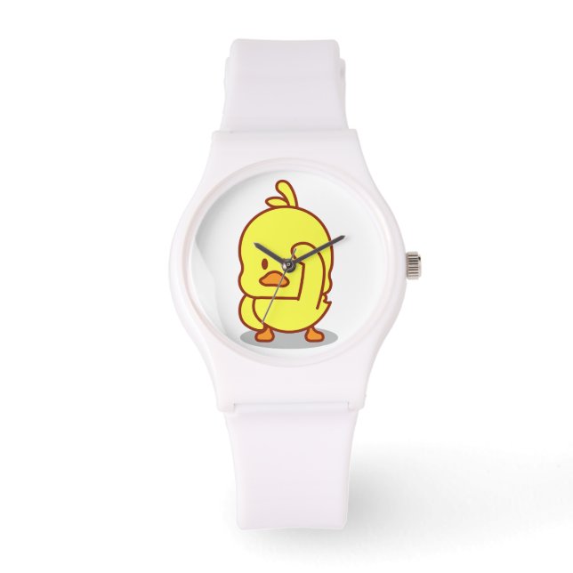 Reloj De Pulsera Regalo de ganadería de caucho de pato (Anverso)