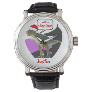 Reloj De Pulsera regalo de navidades de dinosaurios, nombre persona