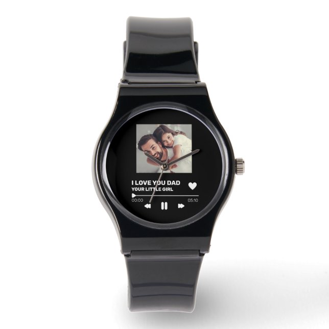 Reloj De Pulsera Regalo de visualización de registros personalizado (Anverso)