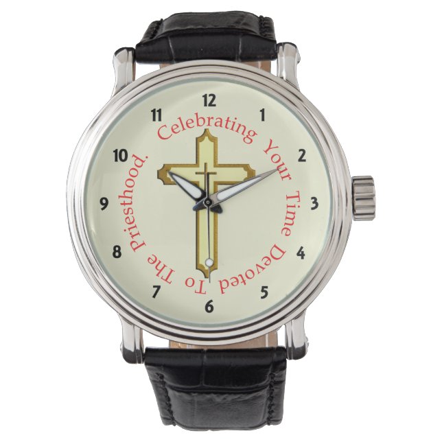 Reloj De Pulsera Regalo del aniversario de la Ordenación Sacerdote (Anverso)