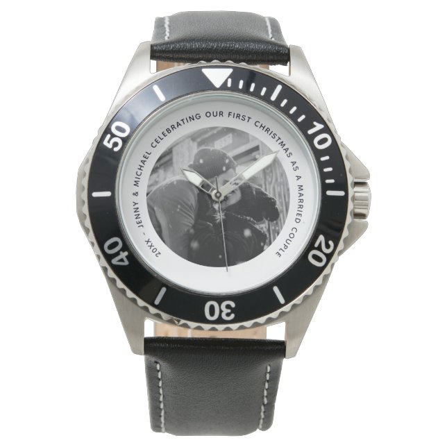 Reloj De Pulsera Regalo fotográfico del primer aniversario del mari (Anverso)