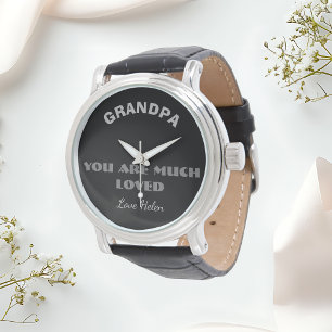 Reloj De Pulsera Regalo para el abuelo: Escritura "Eres mucho amado