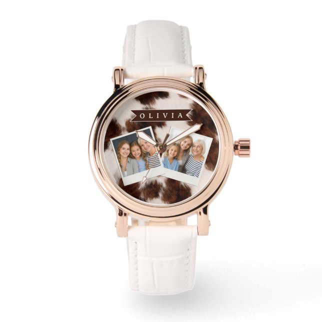 Reloj De Pulsera Regalo Personalizado de Vaquera con Estampado de V (Anverso)