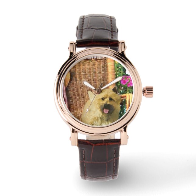 Reloj De Pulsera regalos de arte de cairn terrier (Anverso)
