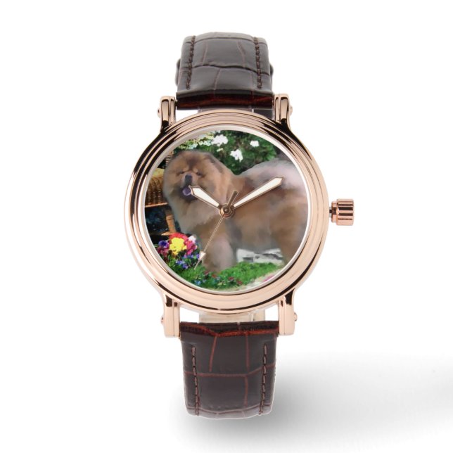 Reloj De Pulsera Regalos de arte de Chow Chow (Anverso)